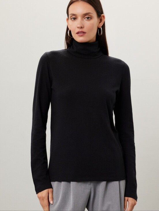 Majestic Filatures Sweaters - MAJESTIC FILATURES Cashmere Cotton Turtleneck Sweater Long Sleeve Size 2
